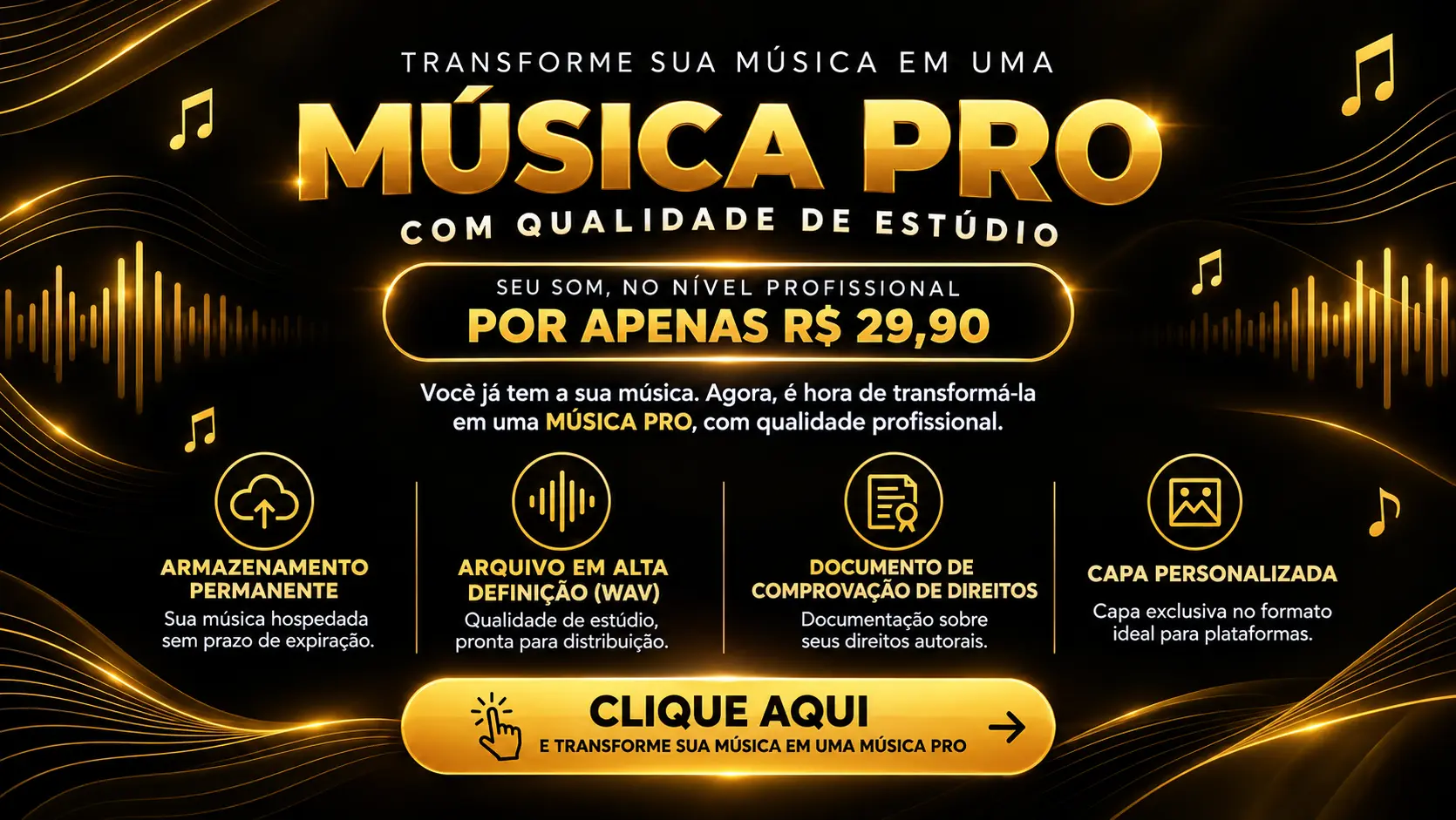 Deixe sua música Pro